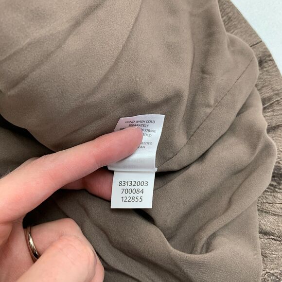 J.Jill Jacket Womens 6 Metallic Bronze Waist Tie Full Zip Snap Buttons Lined - Picture 14 of 16